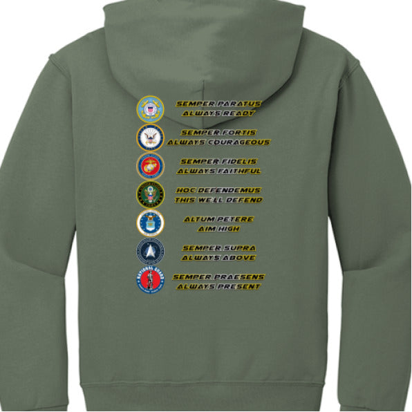 Military Green Heather - BACK